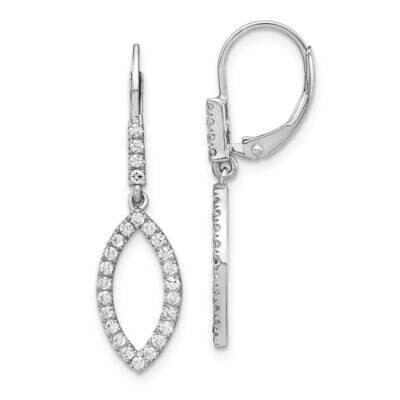 Si1/Si2, G H I, Fancy Drop Leverback Earrings 14k White Gold Lab Grown Diamond EM7957-052-WLG, MPN:…