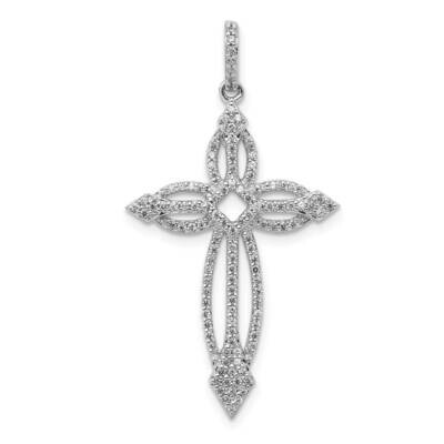 1/3Ct. Diamond Fancy Cross Pendant 14k White Gold PM5851-033-WA, MPN: PM5851-033-WA, 883957309071