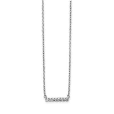 Bar Necklace 14k White Gold Diamond PM3738-010-WA, MPN: PM3738-010-WA, 883957755489