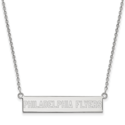 Philadelphia Flyers Small Bar Necklace Sterling Silver Rhodium-plated SS033FLY-18, MPN: SS033FLY-18…