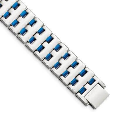 Blue IP-plated Bracelet Stainless Steel SRB1240-8 by Chisel, MPN: SRB1240-8, 191101643521