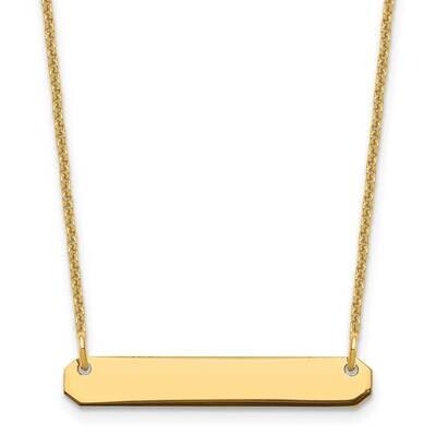 Polished Blank Bar Necklace 14k Gold Small XNA1198Y, MPN: XNA1198Y,