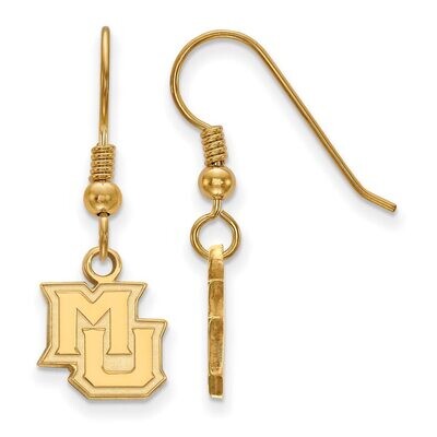 Marquette University x-Small Dangle Earring Wire Gold-plated Silver GP017MAR, MPN: GP017MAR, 886774…