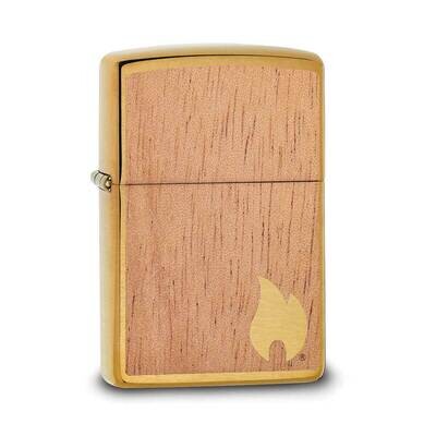 Zippo Woodchuck Brushed with Mahogany Emblem Lighter Brass GM22126, MPN: GM22126, 191693096835