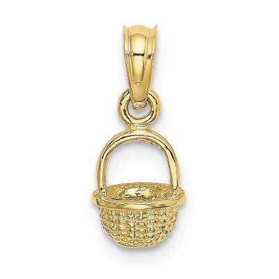 3-D Mini Basket Charm 10k Gold 10K7985, MPN: 10K7985,
