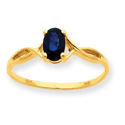 Polished Geniune Saphire Birthstone Ring 10k Gold 10XBR234, MPN: 10XBR234, 191101091964