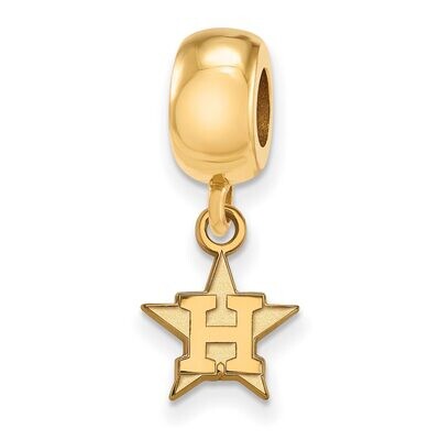 Houston Astros Bead Charm x-Small Dangle Gold-plated Silver GP015AST, MPN: GP015AST, 886774918082