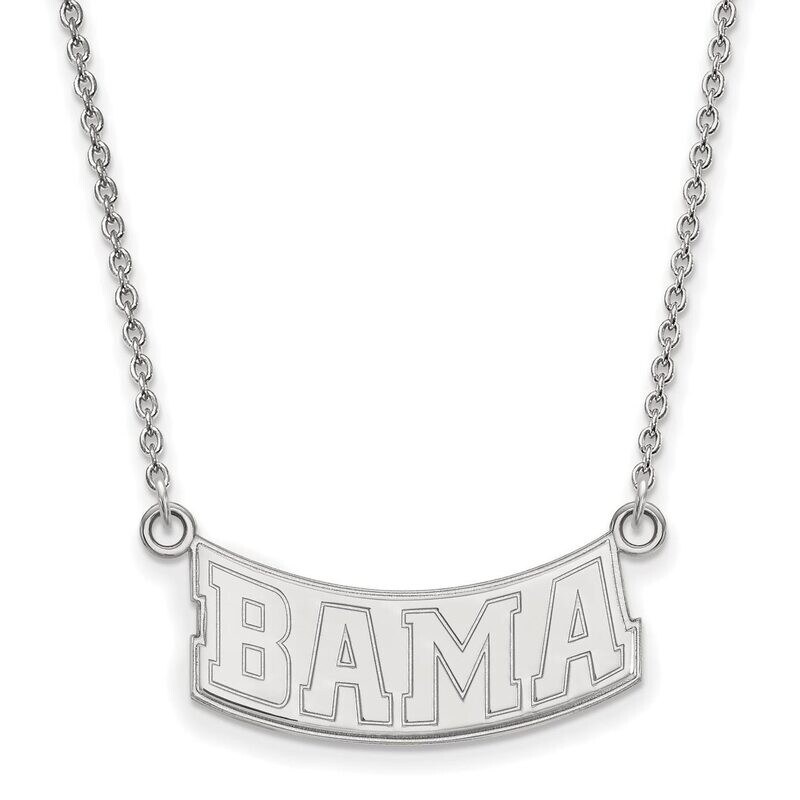 University of Alabama Small Pendant with Chain Necklace 14k White Gold 4W073UAL-18, MPN: 4W073UAL-1…