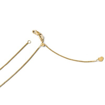 Leslie&#39;s Adjustable Box Chain 30 Inch - 14k Gold HB-3056-30, MPN: 3056-30, 886774996769