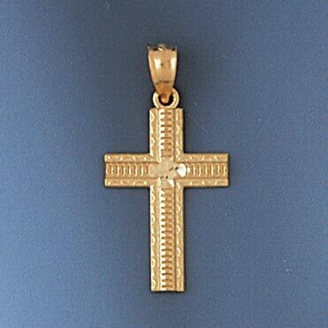 Dazzlers Jewelry Cross Pendant Necklace Charm Bracelet in Yellow, White or Rose Gold 8276, MPN: DZ-…