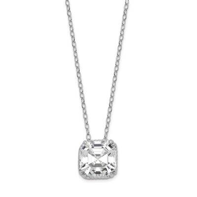 Sterling Silver Diamonique Round Pendant on 18 Cable Chain J354259VL7000