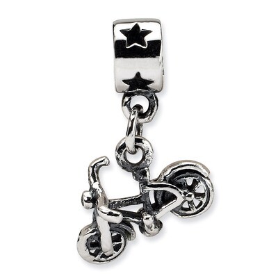 Bicycle Dangle Bead - Sterling Silver QRS1425, MPN: QRS1425, 883957304465