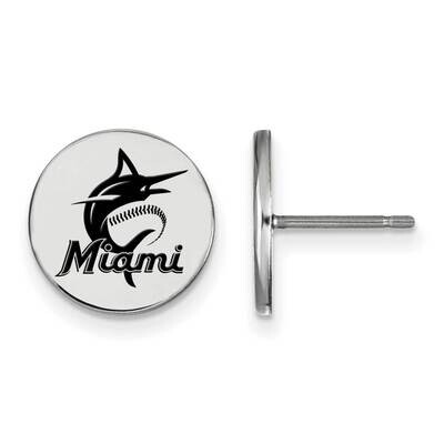 MLB Miami Marlins Small Enamel Disc Earrings Sterling Silver Rhodium-plated SS033MIN, MPN: SS033MIN…