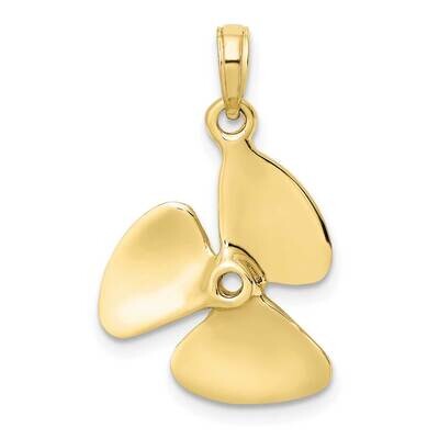 3-D Polished Three Blade Propeller Charm 10k Gold 10K7457, MPN: 10K7457, 191101010231