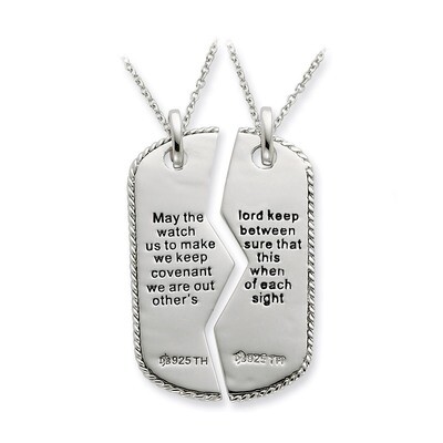 Military Dog Tag For Two 18 Inch Necklaces Sterling Silver Antiqued QSX330, MPN: QSX330, 8839573218…