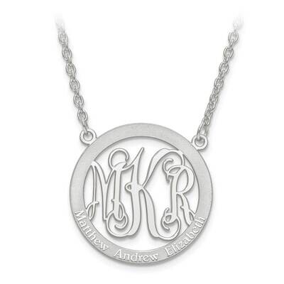 Laser Family Monogram Pendant with Chain Sterling Silver Rhodium-plated XNA569SS, MPN: XNA569SS, 88…