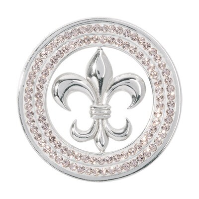 Nikki Lissoni French Sparkling Lily Silver-Plated 33mm Coin C1232SM, MPN: C1232SM, 8718627465721
