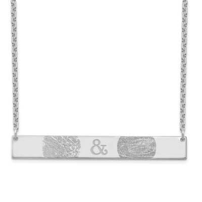 Fingerprint &amp; Fingerprint Bar Necklace Sterling Silver XNA1080SS, MPN: XNA1080SS,