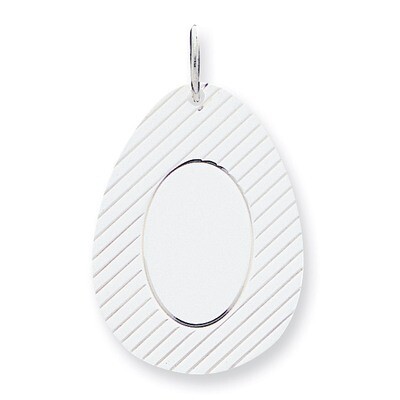 Engravable Disc Charm Sterling Silver QM491/35