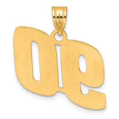 Block Number 90 Pendant 14k Gold Polished BN90, MPN: BN90, 196904078730