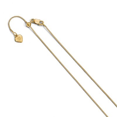 Leslie&#39;s .85 mm Gold-plated Adjustable Box Chain 30 Inch Sterling Silver HB-FC52-30, MPN: FC52-30, …