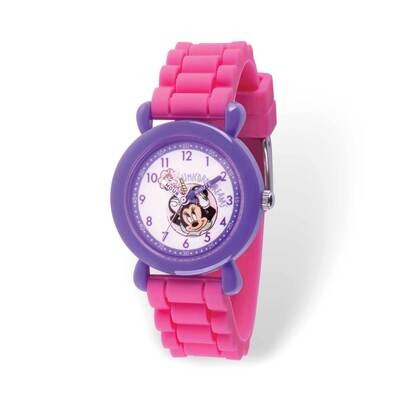 Disney Minnie Mouse Time Teacher Pink Band Kids Watch XWA6194, MPN: XWA6194, 842885111279