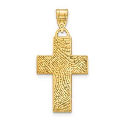 Fingerprint Cross Charm Gold-plated Large  XNA1088GP, MPN: XNA1088GP,