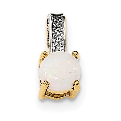 Diamond &amp; Opal Polished Pendant 14k Gold XP5173OP, MPN: XP5173OP, 883957313191