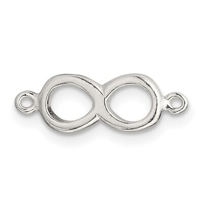 Infinity Casted Component Link Sterling Silver Polished SS5035, MPN: SS5035,