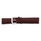 20mm Brown Smooth Leather Silver-tone Watch Band Extra Long Silver-tone BAW84EL-20, MPN: BAW84EL-20…