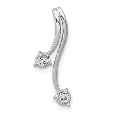 1/10Ct. Diamond Double Curved Lines Chain Slide 14k White Gold PM4787-010-WA, MPN: PM4787-010-WA, 8…