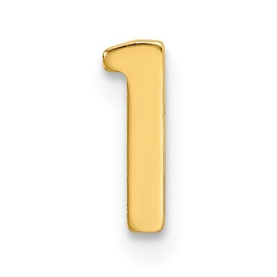 Die Struck Number 1 14k Yellow Gold YG2210, MPN: YG2210,