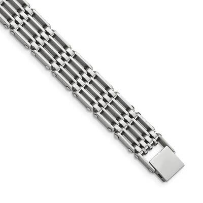 8.5 Inch Bracelet Stainless Steel Polished SRB222-8.5 by Chisel, MPN: SRB222-8.5, 883957745701