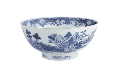 Mottahedeh Blue &amp; White Punch Bowl NT2419, MPN: NT2419,