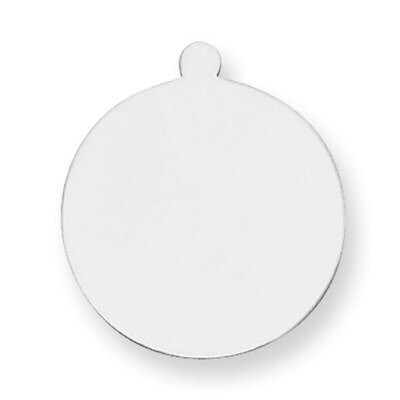 Round with Eyelet Stamping 14k White Gold WG1038, MPN: WG1038,