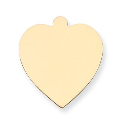 Heart Shape with Eyelet Stamping 14k Yellow Gold YG1237, MPN: YG1237,