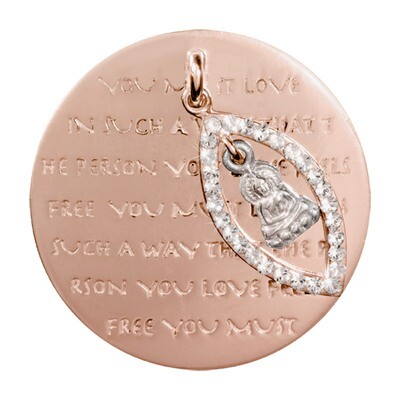Nikki Lissoni Buddha: You Must Love Dangle Rose Gold-Plated 33mm Coin C1482RGM, MPN: C1482RGM, 8718…