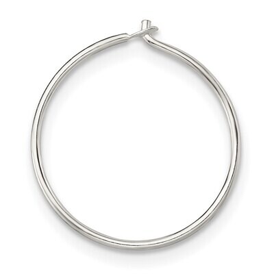 16.0mm Diameter Wire Hoops Sterling Silver SS3065, MPN: SS3065,