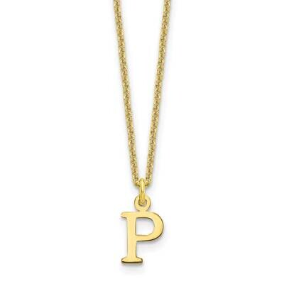 Cutout Letter P Initial Necklace 10k Gold 10XNA727Y/P, MPN: 10XNA727Y/P,