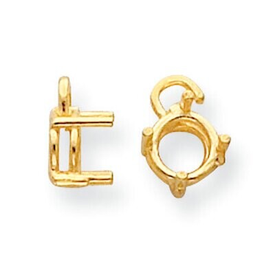 Round 4-Prong Dangle 2.0mm Earring Component 14k Yellow Gold YG856, MPN: YG856,