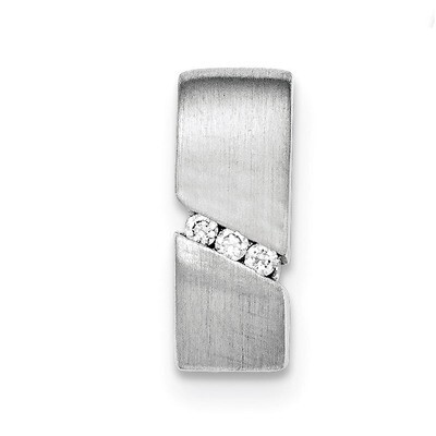 Brushed CZ Slide Sterling Silver QP4126