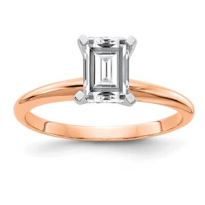 1ct. 7x5 G H I True Light Emerald Moissanite Solitaire Ring 14k Rose Gold RGSH15E-12MT, MPN: RGSH15…