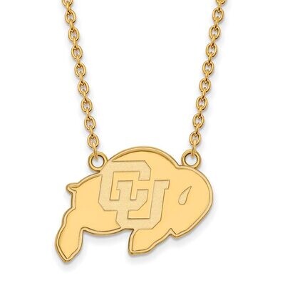 University of Colorado Large Pendant with Chain Necklace 10k Yellow Gold 1Y012UCO-18, MPN: 1Y012UCO…
