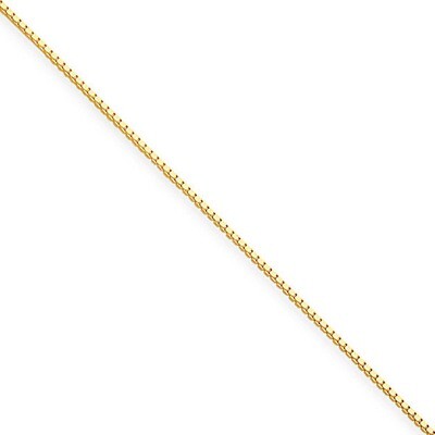 14 Inch Flash Gold-plated .6mm Box Chain Sterling Silver QBX015G-14, MPN: QBX015G-14,