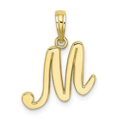 M Script Initial Charm 10k Gold Polished 10K6422M, MPN: 10K6422M,