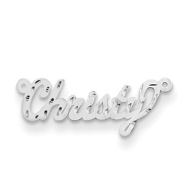 0.018 Gauge Polished Diamond-cut Nameplate Sterling Silver XNA166SS, MPN: XNA166SS, 883957971551