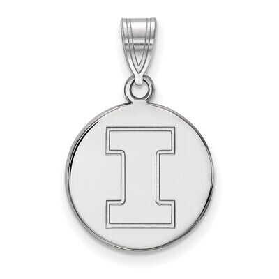 University of Illinois Medium Disc Pendant Sterling Silver SS039UIL, MPN: SS039UIL, 886774707822