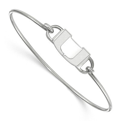 University of Miami Small Center Wire Bangle Sterling Silver SS022UMF-6, MPN: SS022UMF-6, 191101096…