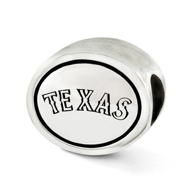 MLB Siskiyou Buckle Antiqued Texas Rangers Bead Sterling Silver QRS3284