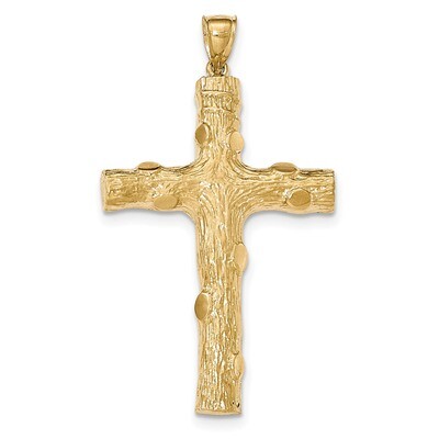 Large Textured Cross Pendant 14k Gold K5459, MPN: K5459, 637218163427